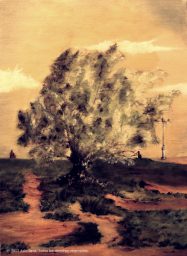 Árbol plateado: 33x46, óleo sobre lienzo, 2013
