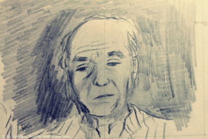 Boceto para un retrato (abuelo), lápiz sobre papel, 2012