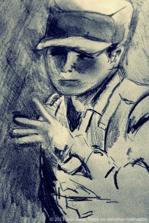 Boceto titiritero, lápiz sobre papel, 2013