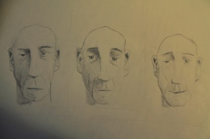 "E1, boceto de reacciones", lápiz sobre papel