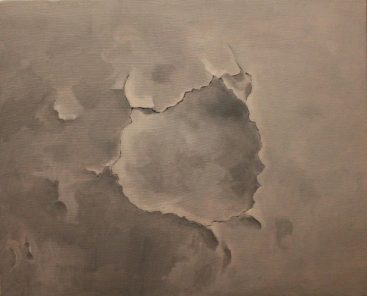 "Grieta en la pared", 61x50, óleo sobre lienzo, 2013