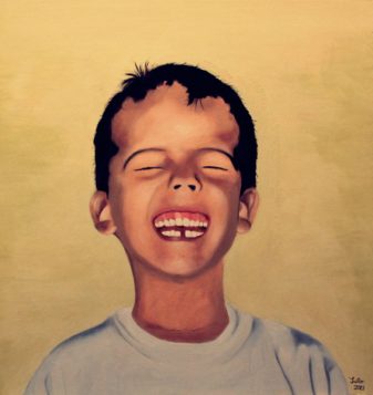 "Mellado feliz", 50x50, óleo sobre tabla, 2013