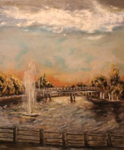 "Parque de las Naciones (fuente)", 60x73,óleo sobre lienzo, 2011