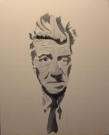 Preparación para retrato a óleo de David Lynch