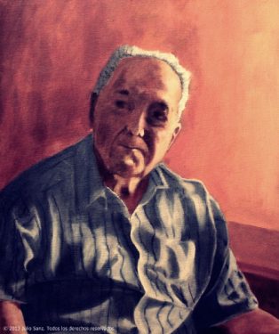 "Retrato del abuelo", 46x55, óleo sobre lienzo, 2013