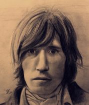 Retrato de Roger Waters: lápiz sobre papel, 2013