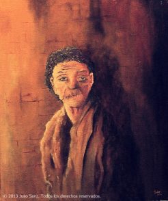 "La vieja del callejón", 46x55, óleo sobre lienzo, 2012